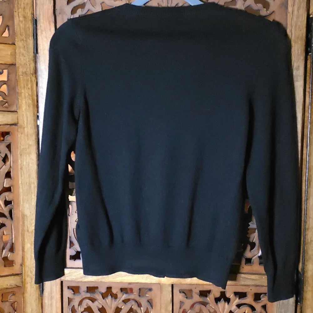 Coach Elegant Black Button-Up Cardigan